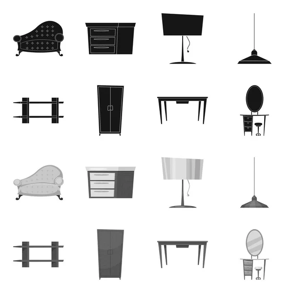 mobilya çizimleri. Tablo, Şifonyer, dolaplar. vektör çizim