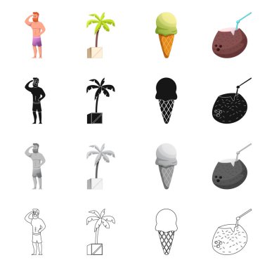 Yalıtılmış nesne havuzu ve yüzme işareti. Havuzu ve etkinlik hisse senedi vektör çizim topluluğu.