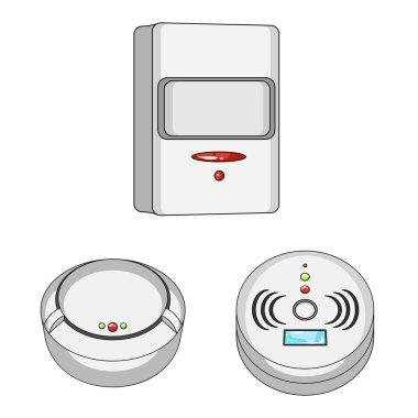 Cctv ve kamera işareti yalıtılmış nesne. Cctv ve sistem stok vektör çizim topluluğu.