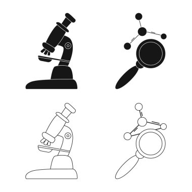 Vektör çizim genetik ve bitki logosu. Toplama genetik ve biyoteknoloji hisse senedi simgesi web için.