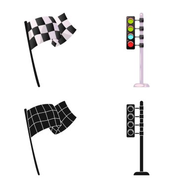 Araba ve ralli logo vektör Illustration. Araba ve yarış hisse senedi simgesi için web topluluğu.