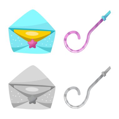 Yalıtılmış nesne parti ve Doğum günü kutsal kişilerin resmi. Hisse senedi için kutlama ve parti vektör simge kümesi.