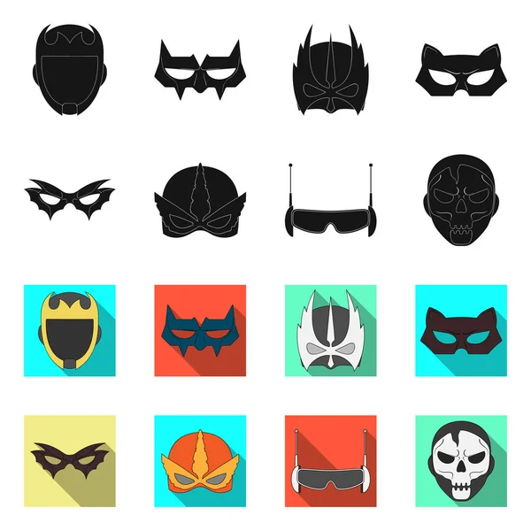Kahraman ve maske simgesinin vektör resmi. Kahraman ve süper kahraman hisse senedi simgesi için web topluluğu.