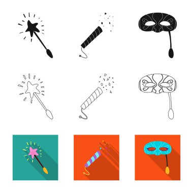 Parti ve Doğum günü simge vektör tasarımı. Parti ve kutlama hisse senedi vektör çizim topluluğu.