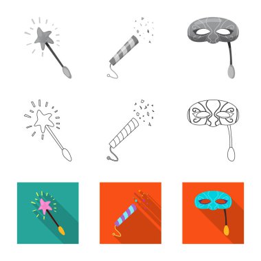 Parti ve Doğum günü sembolü yalıtılmış nesne. Web için kutlama ve parti hisse senedi simgesi kümesi.