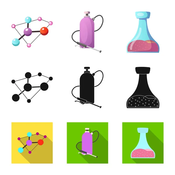 Conception vectorielle de l'icône génétique et végétale. Illustration vectorielle de stock génétique et biotechnologique . — Image vectorielle