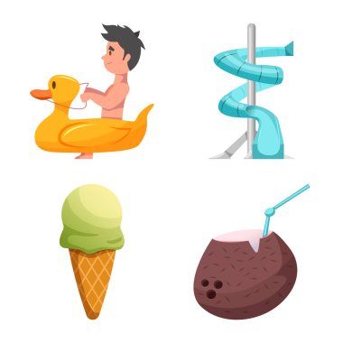 Havuzu ve yüzme işaret illüstrasyon vektör. Havuzu ve etkinlik hisse senedi vektör çizim topluluğu.