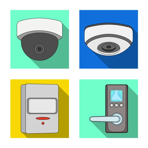 Ilustración vectorial de cctv y signo de cámara. Colección de cctv y sistema de ilustración de vector de stock . — Vector de stock