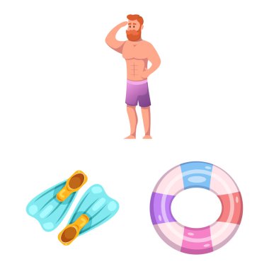 Havuzu ve yüzme simge vektör tasarımı. Havuzu ve etkinlik hisse senedi simgesi için web topluluğu.