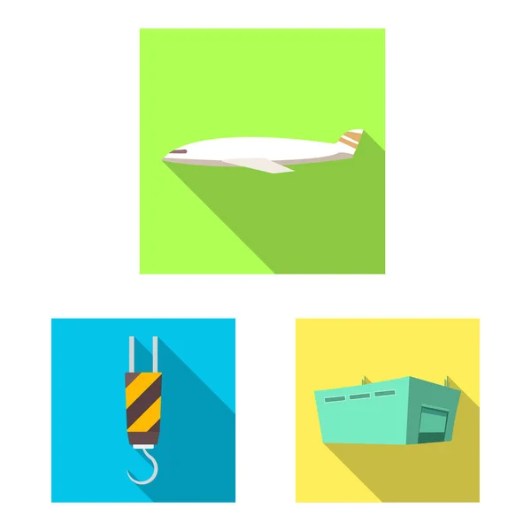 Vectorillustratie van goederen en lading-logo. Aantal goederen en magazijn vector pictogram voor voorraad. — Stockvector