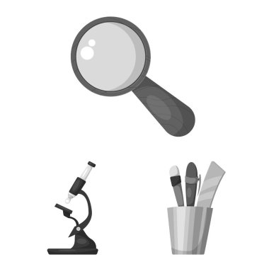 Eğitim ve öğrenme logo izole nesne. Eğitim ve okul hisse senedi vektör çizim.