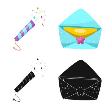 Parti ve Doğum günü simge vektör Illustration. Hisse senedi için kutlama ve parti vektör simge topluluğu.