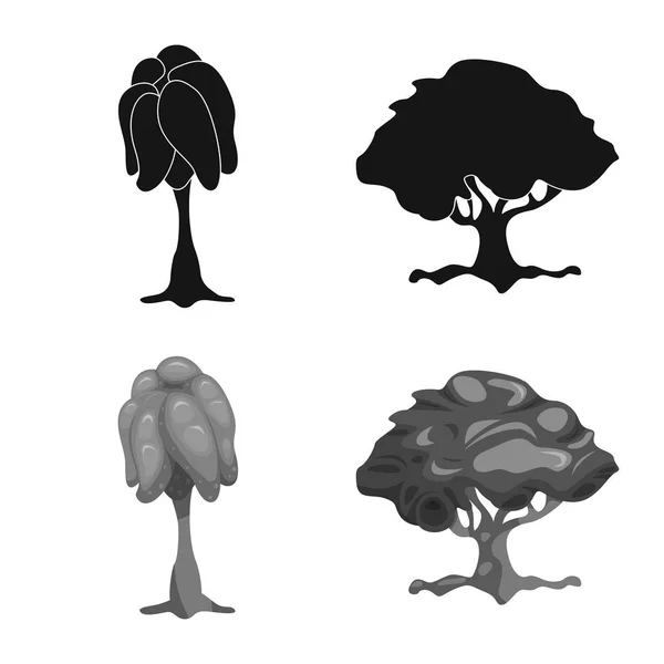 木と自然のサインの孤立したオブジェクト。木とクラウンの株式ベクトル イラスト集. — ストックベクタ