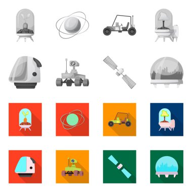 Mars ve uzay simge vektör tasarımı. Mars ve gezegen hisse senedi simgesi için web topluluğu.