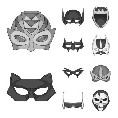 Kahraman ve maske logo vektör tasarımı. Kahraman kümesi ve hisse senedi için süper kahraman vektör simgesi.