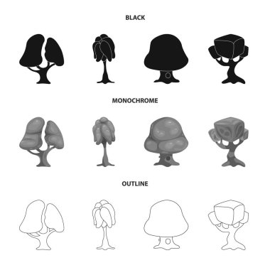 Ağaç ve doğa logo vektör Illustration. Ağaç ve taç hisse senedi simgesi için web topluluğu.