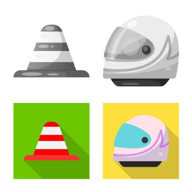 Araba ve ralli logo vektör Illustration. Araba ve yarış hisse senedi vektör çizim topluluğu.