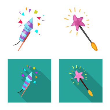 Parti ve Doğum günü sembolü yalıtılmış nesne. Web için kutlama ve parti hisse senedi simgesi kümesi.