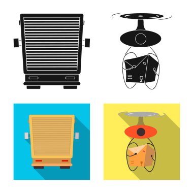 Yalıtılmış nesne mal ve kargo sembolü. Ürünler ve hisse senedi için ambar vektör simge kümesi.