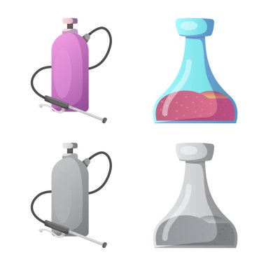 Vektör tasarımı genetik ve bitki simgesi. Toplama genetik ve biyoteknoloji vektör simge stok için.