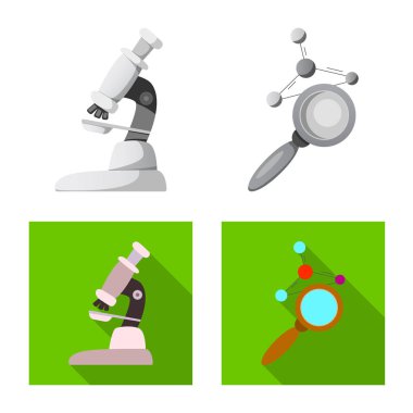 Vektör tasarımı genetik ve bitki sembolü. Dizi genetik ve biyoteknoloji hisse senedi simgesi web için.
