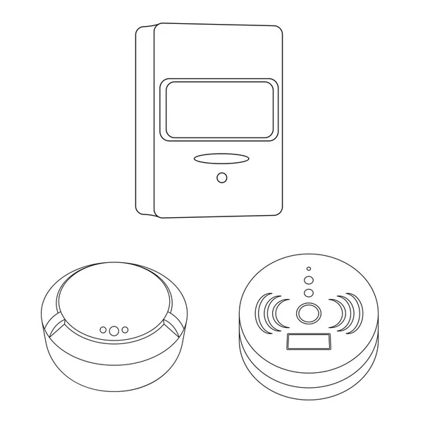 Objeto aislado de cctv y el signo de la cámara. Conjunto de cctv y sistema de stock símbolo para web . — Archivo Imágenes Vectoriales