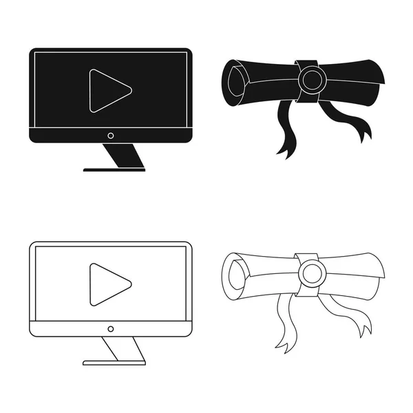 Conception vectorielle du logo de l'éducation et de l'apprentissage. Ensemble de l'éducation et du stock scolaire symbole pour le web . — Image vectorielle
