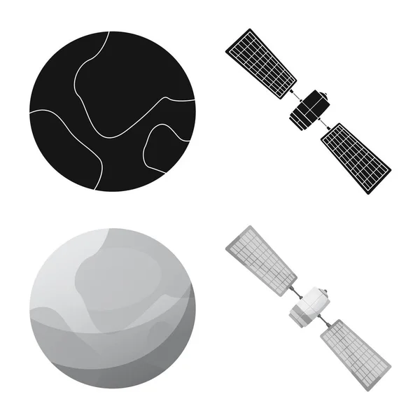 Illustrazione vettoriale di marte e logo spaziale. Raccolta di Marte e pianeta icona vettoriale per stock . — Vettoriale Stock
