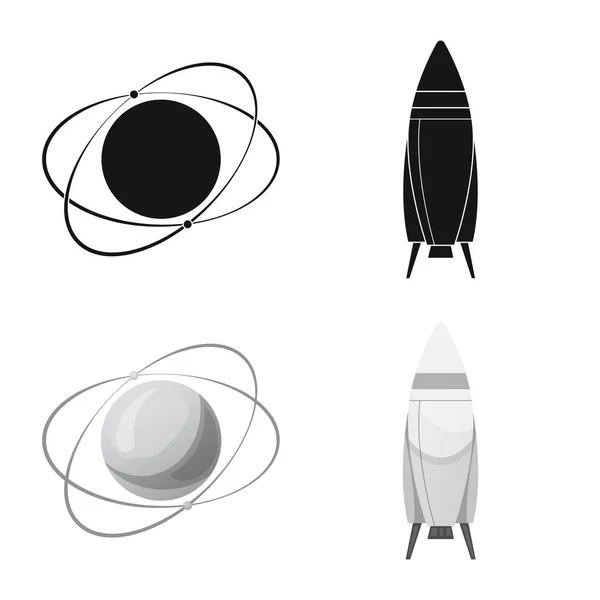 Vector ontwerp van mars en ruimte pictogram. Collectie van mars en planeet vector pictogram voor voorraad. — Stockvector