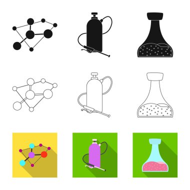 Vektör tasarımı genetik ve bitki logosu. Dizi genetik ve biyoteknoloji hisse senedi vektör çizim.