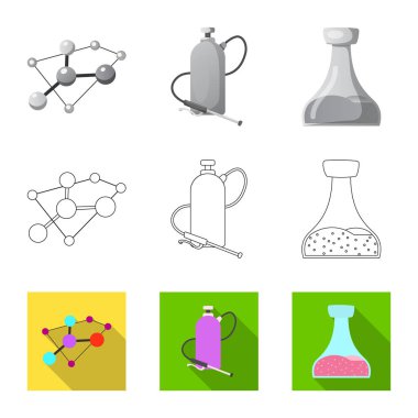 Vektör tasarımı genetik ve bitki simgesi. Toplama genetik ve biyoteknoloji vektör simge stok için.