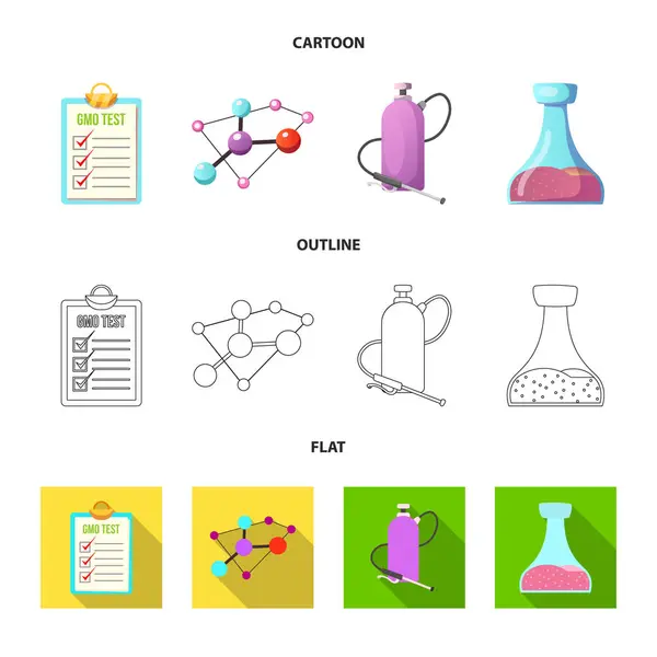 Diseño vectorial del símbolo genético y vegetal. Símbolo de stock genético y biotecnológico para la web . — Vector de stock