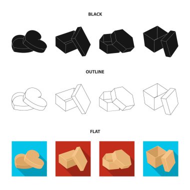 Kutusu, konteyner, paket ve diğer web simgesi karikatür tarzı. Case, kabuk, çerçeve, küme koleksiyon simgeler.