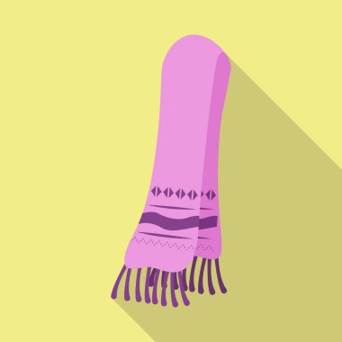 Eşarp ve şal işareti yalıtılmış nesne. Eşarp ve aksesuar hisse senedi vektör çizim koleksiyonu.