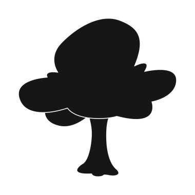 Ağaç ve doğa simge vektör tasarımı. Ağaç ve taç hisse senedi vektör çizim topluluğu.