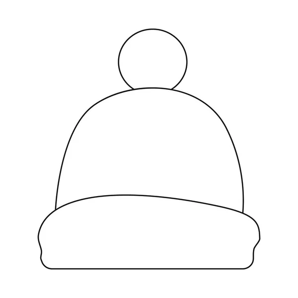모자와 모자 아이콘의 벡터 디자인입니다. 모자 및 웹에 대 한 액세서리 주식 기호 집합. — 스톡 벡터