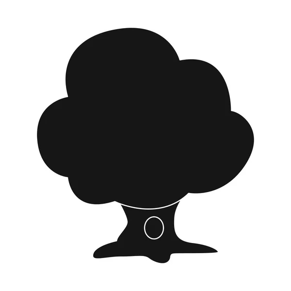 木と自然のシンボルの孤立したオブジェクト。木とクラウンの株式ベクトル図のセット. — ストックベクタ