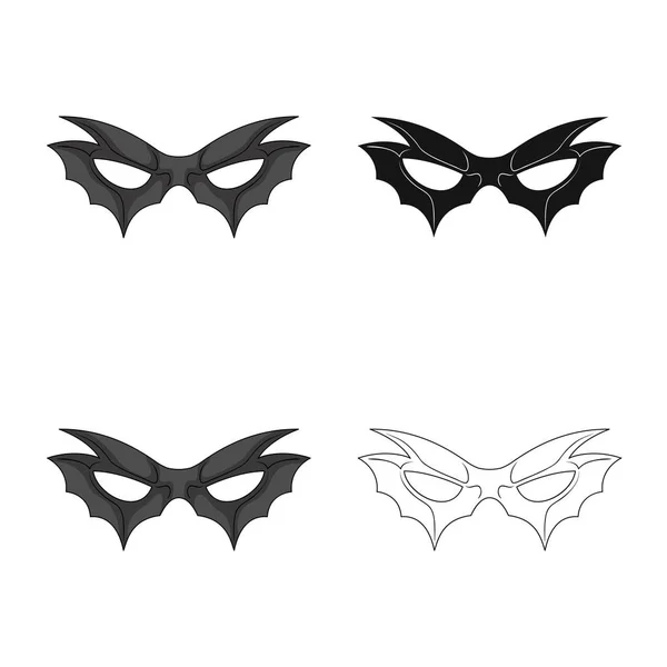 Ilustração vetorial de herói e símbolo de máscara. Conjunto de herói e ícone de vetor de super-herói para estoque . — Vetor de Stock
