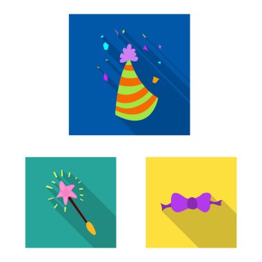 Parti ve Doğum günü simge vektör Illustration. Parti ve kutlama hisse senedi simgesi için web topluluğu.