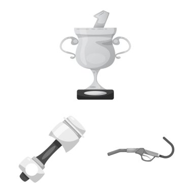 Araba ve ralli simge vektör Illustration. Araba ve yarış vektör simgesini hissenin topluluğu.