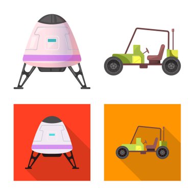 Mars ve yer işareti yalıtılmış nesne. Mars ve dünya hisse senedi vektör çizim koleksiyonu.