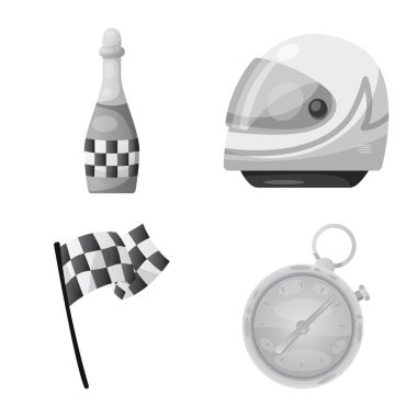 Araba ve ralli işareti yalıtılmış nesne. Araba ve yarış hisse senedi simgesi web için kümesi.