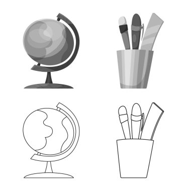 Eğitim ve öğrenme simge vektör tasarımı. Eğitim ve okul hisse senedi simgesi için web topluluğu.