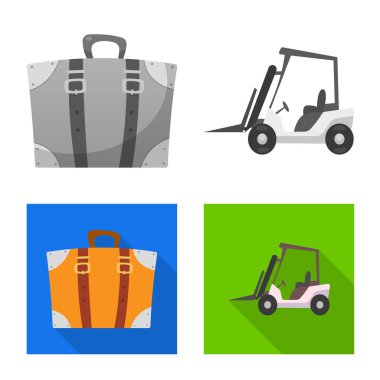 Havaalanı ve uçak logo vektör tasarımı. Havaalanı ve uçak hisse senedi vektör çizim seti.