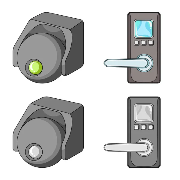 Objeto aislado de cctv e icono de la cámara. Conjunto de cctv y sistema de stock símbolo para web . — Vector de stock