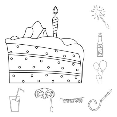 Parti ve Doğum işareti vektör Illustration. Parti ve kutlama hisse senedi vektör çizim topluluğu.