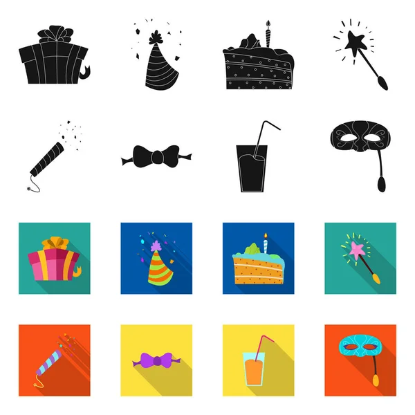 Illustration vectorielle du symbole de fête et d'anniversaire. Collection de fête et de célébration illustration vectorielle de stock . — Image vectorielle