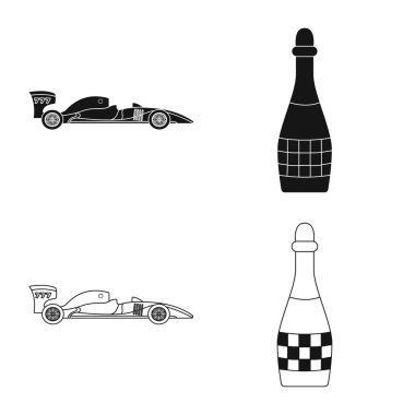 Araba ve ralli simgesi yalıtılmış nesne. Araba ve yarış hisse senedi simgesi için web topluluğu.