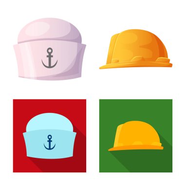 Şapkalar ve kap işareti yalıtılmış nesne. Web için hisse senedi sembolü şapkalar ve aksesuar koleksiyonu.