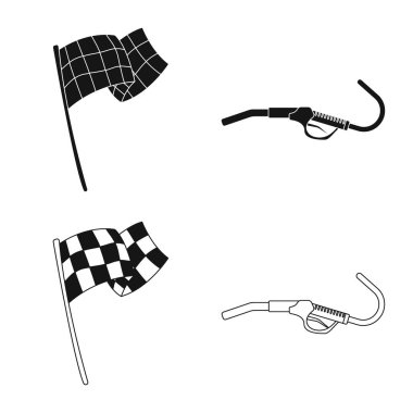 Araba ve ralli logo vektör tasarımı. Araba ve yarış vektör simgesini hissenin topluluğu.